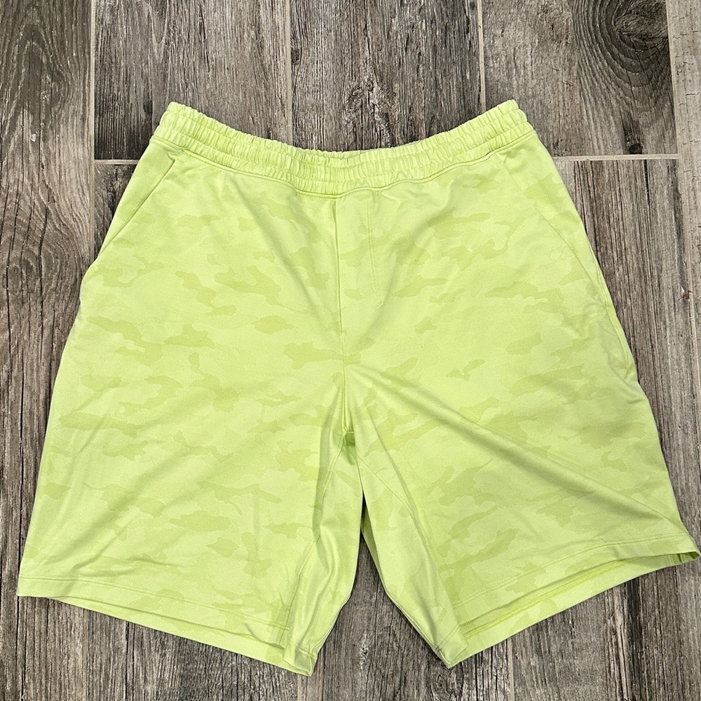 Yellow camo shorts